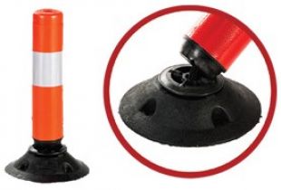 Słupek parkingowy blokujący FLEXPIN | PCV, 46 cm, na stopie, uchylny